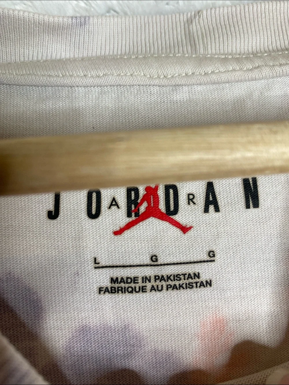 Nike Air Jordan Tee with Jumpman and Pale Tie-Dye Accents